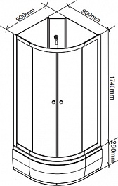 Parly Душевая кабина Bianco EBM921NR – фотография-2